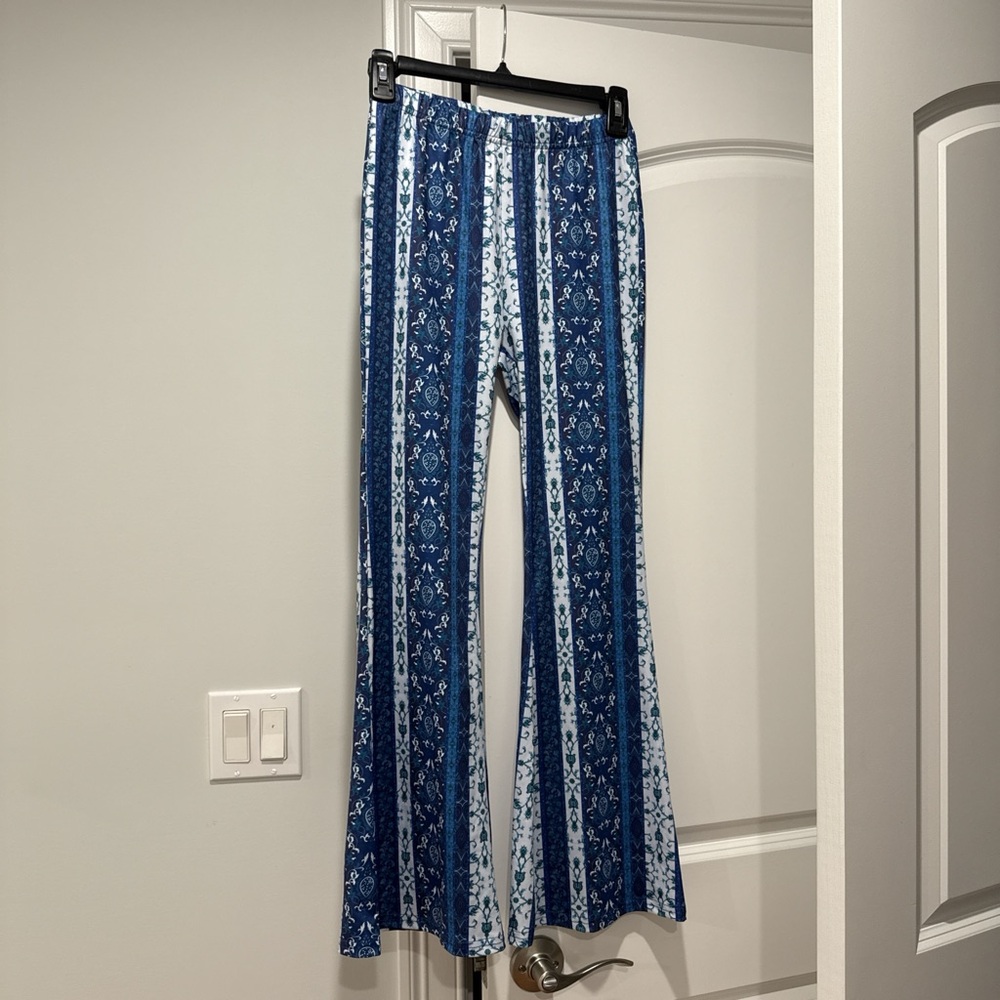 Blue Floral Women's Pants